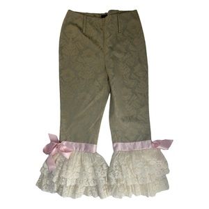 Vintage Dolce and Gabbana Ribbon Ruffle Pant